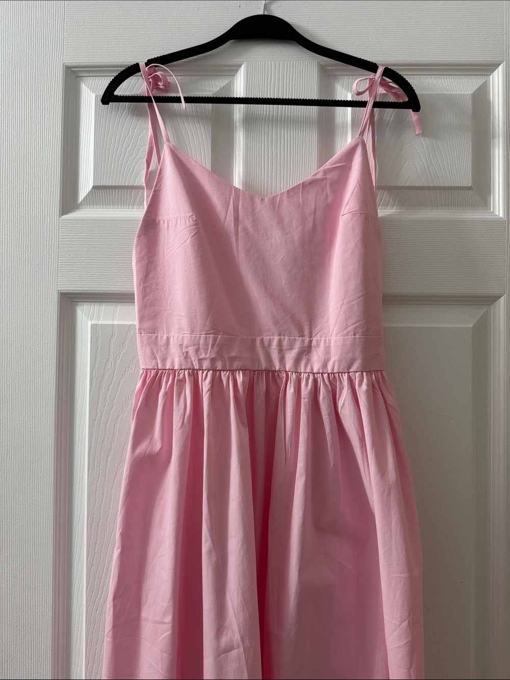 Pink Tie-Strap A-Line Dress